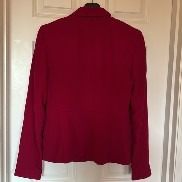 Anne Klein Raspberry Color Blazer Structured Suit Jacket - Picture 5 of 6